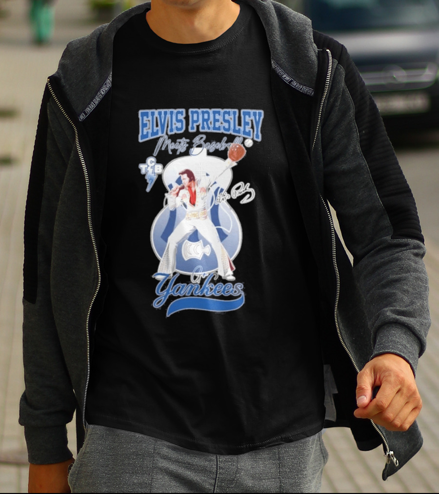 Elvis Presley Meets Yankees Legends T-Shirt
