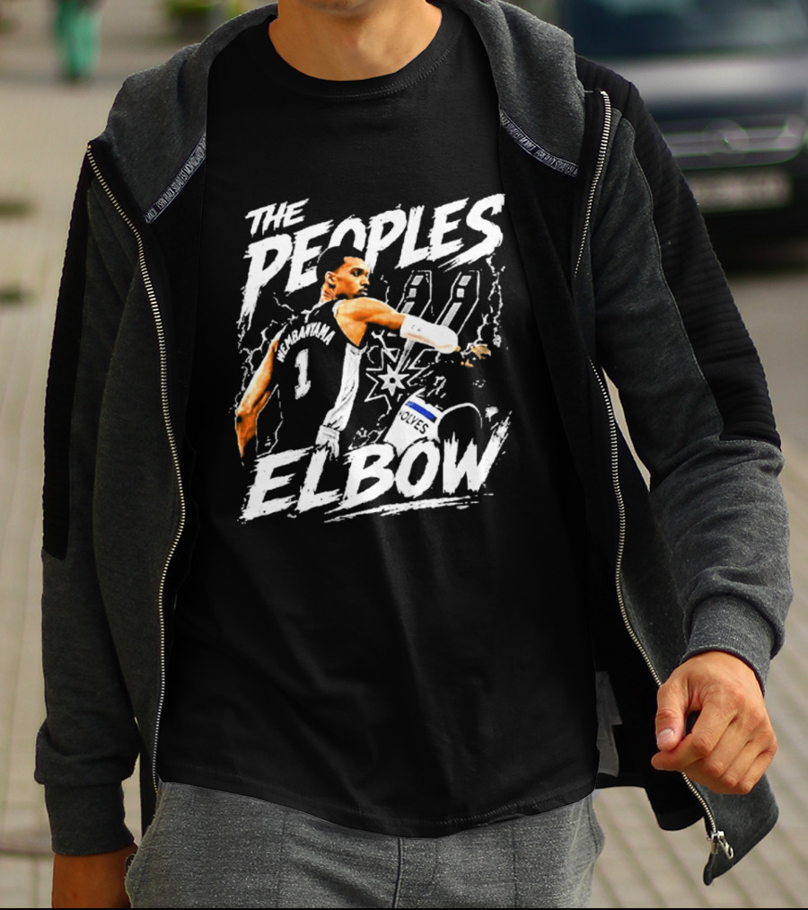 The Peoples Elbow Victor Wembanyama San Antonio Spurs Basketball 2026 Number 1 T-Shirt