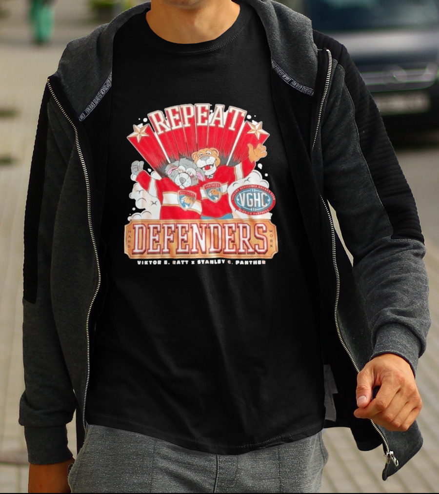 Repeat Defenders Hard Work Viktor E Ratt Stanley C Panther VGHC T-Shirt