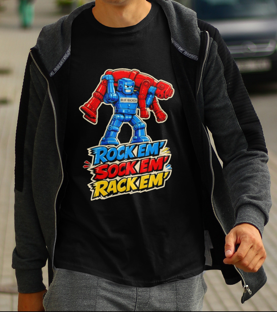 The Spiral Lucas DaSilva Blue Racker Rock Em' Sock Em' Rack Em T-Shirt