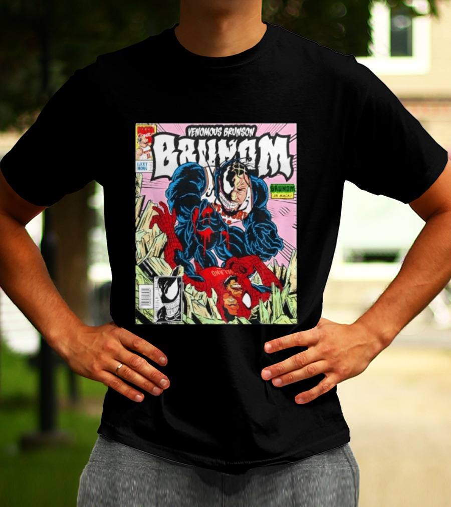 Venomous Brunson Brunom Knicks Comic Style Venom Spiderman Mashup T-Shirt