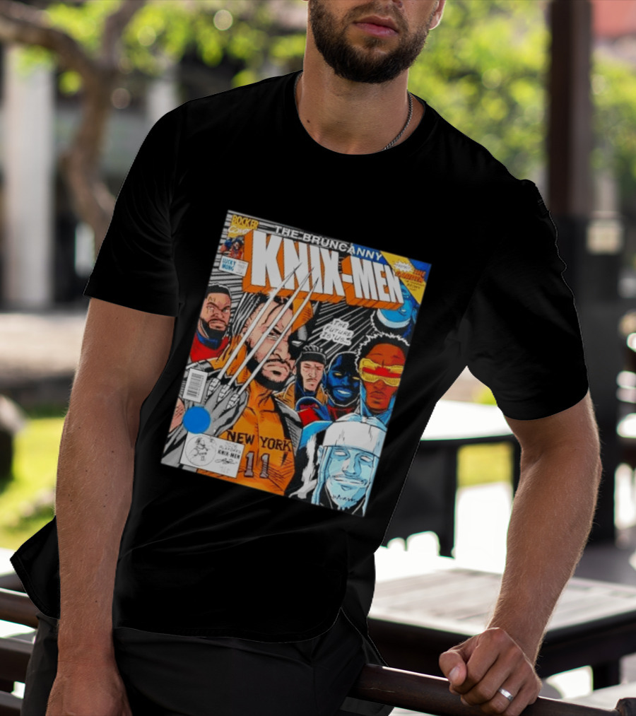 Jalen Brunson New York Bruncanny Knix Men Comic Knicks T-Shirt