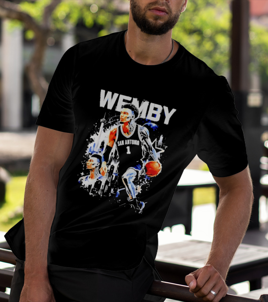 Wemby Half Alien Victor Wembanyama San Antonio Spurs Basketball Player T-Shirt