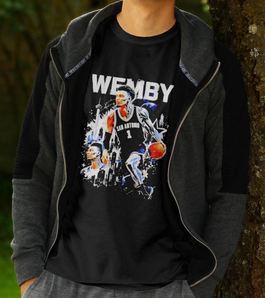 Wemby Half Alien Victor Wembanyama San Antonio Spurs Basketball Player T-Shirt