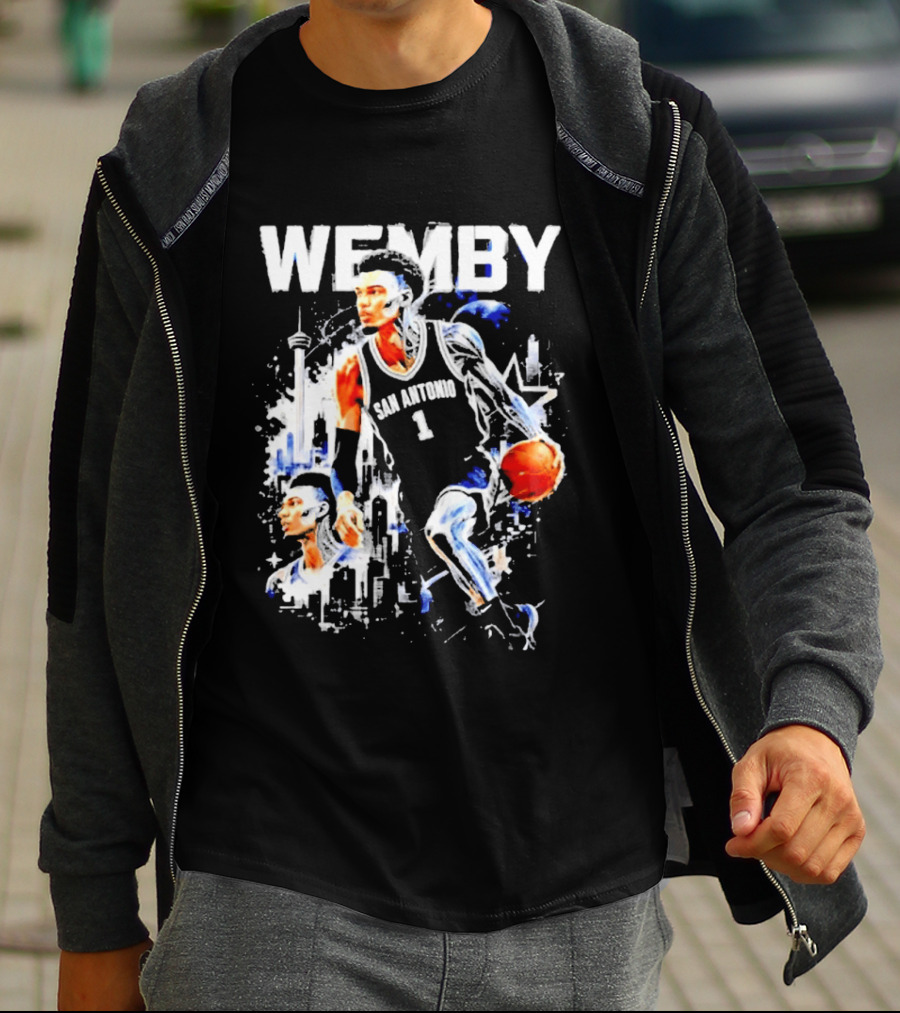 Wemby Half Alien Victor Wembanyama San Antonio Spurs Basketball Player T-Shirt
