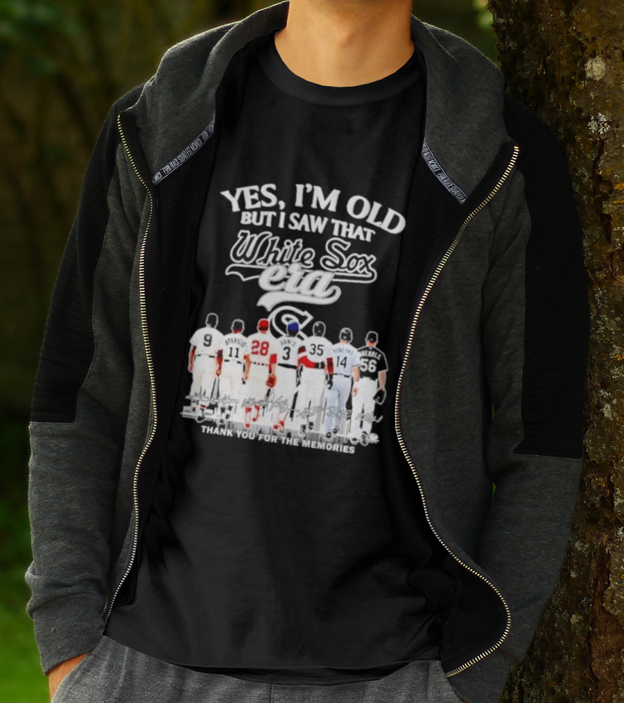 Yes I'm Old But I Saw That White Sox Era Players Skyline T-Shirt