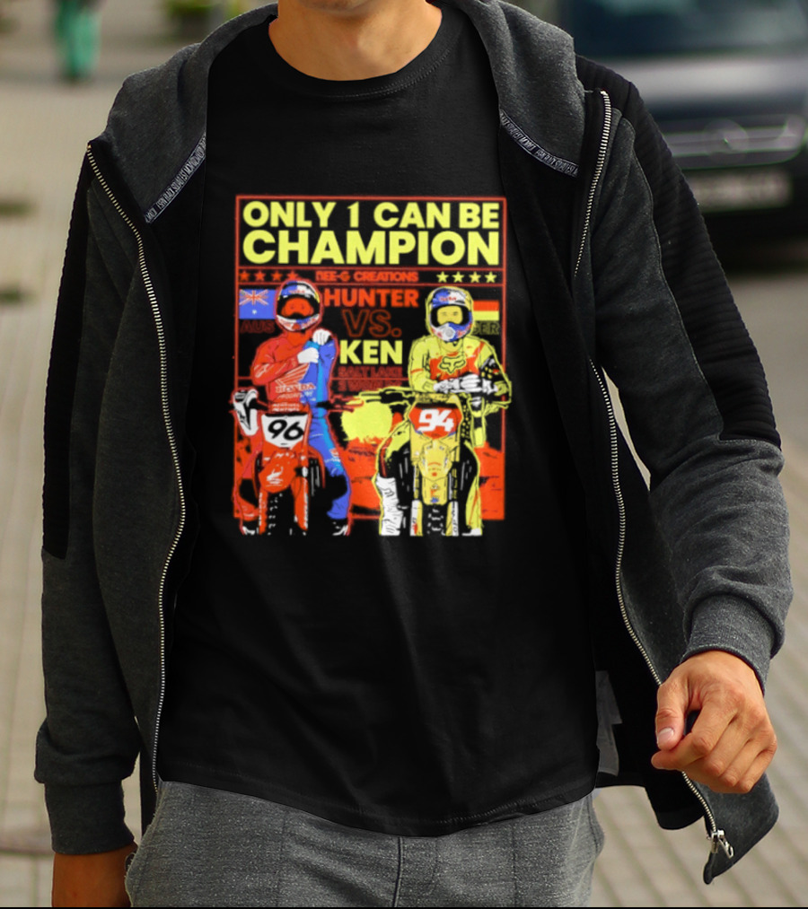 Hunter Lawrence Vs Ken Roczen Only 1 Can Be Champion Motorcycle Race T-Shirt