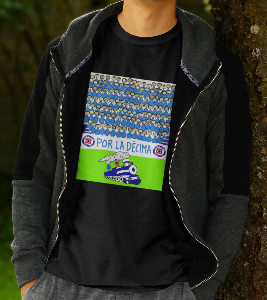 Crowd Celebrating Por La Décima With Train And Cruz Azul T-Shirt