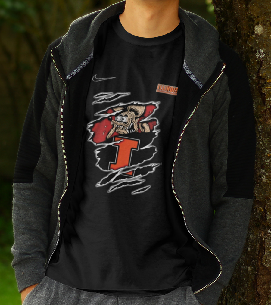 Nike Illinois Fighting Illini Rat Fink Built Not To Bow NCAA T-Shirt