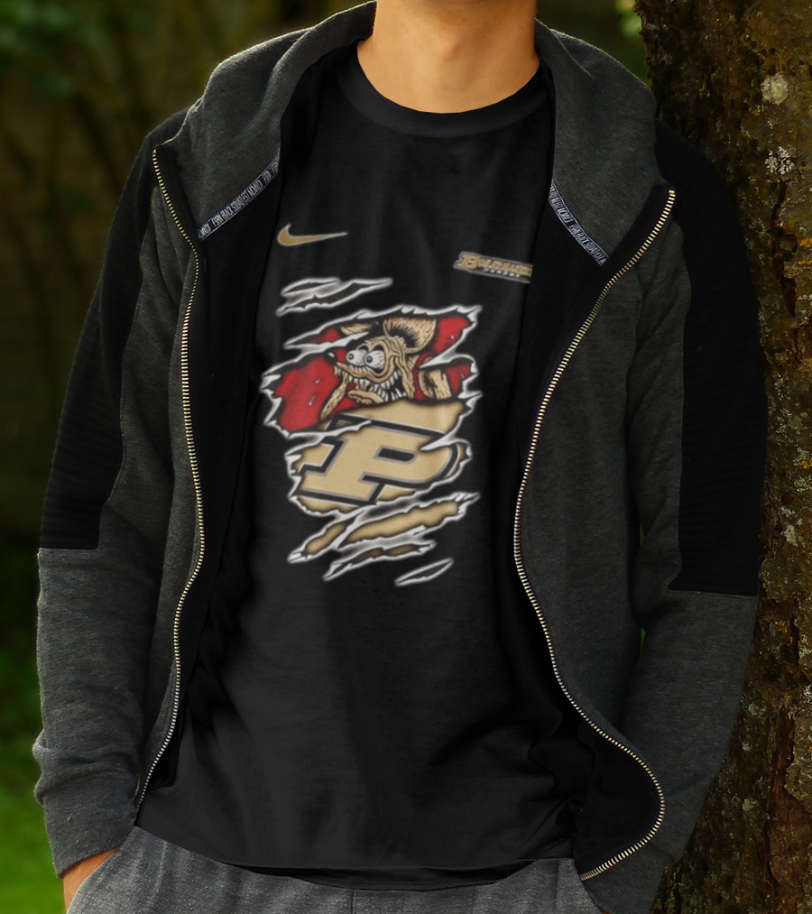 Nike Purdue Boilermakers Rat Fink Graphic NCAA Built To Not Bow T-Shirt