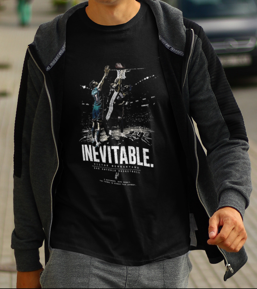 Inevitable Victor Wembanyama San Antonio Spurs Basketball Triumph Three Different Same Result T-Shirt