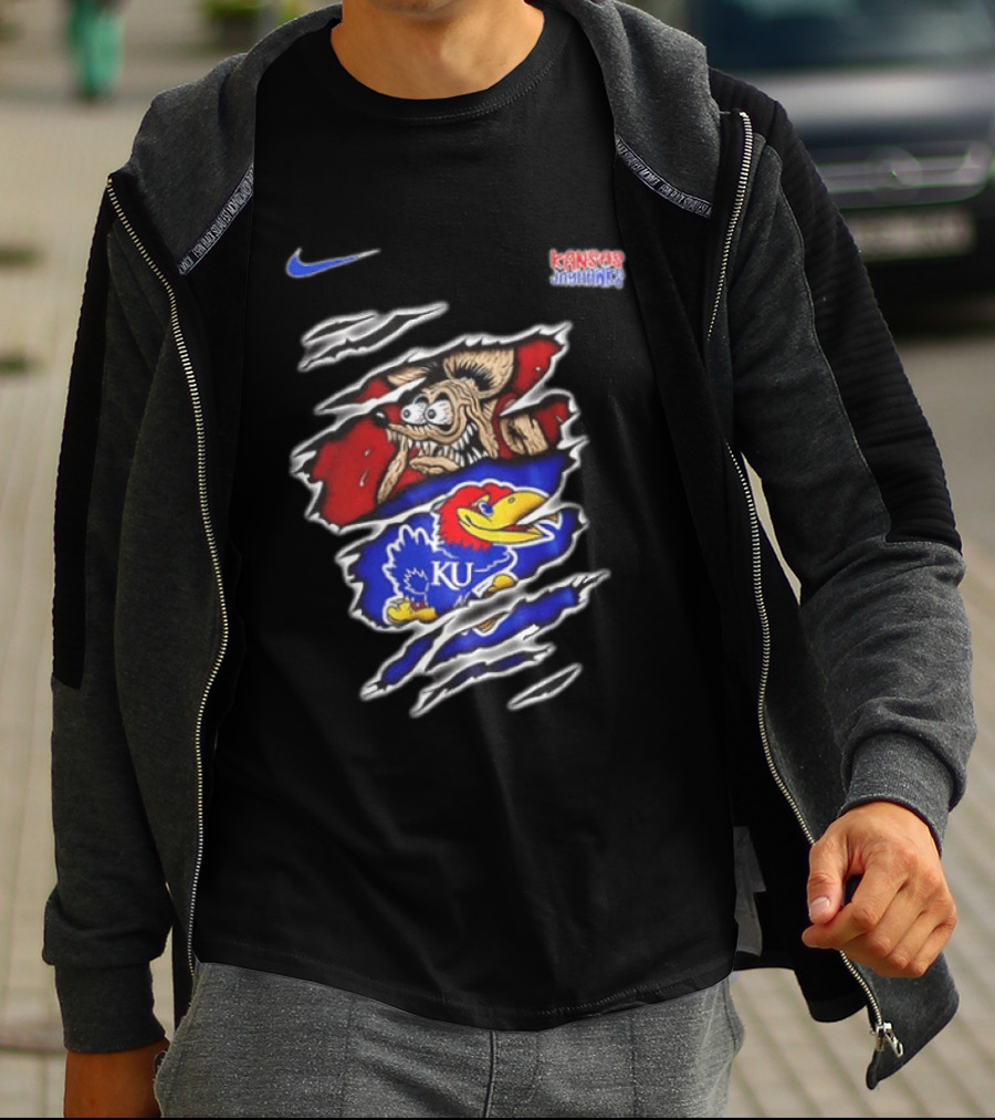Kansas Jayhawks NCAA Nike Rat Fink Built To Not Bow KU Jayhawk T-Shirt