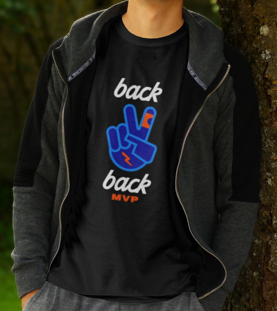 Oklahoma City Thunder Shai Gilgeous Back 2 Back MVP T-Shirt