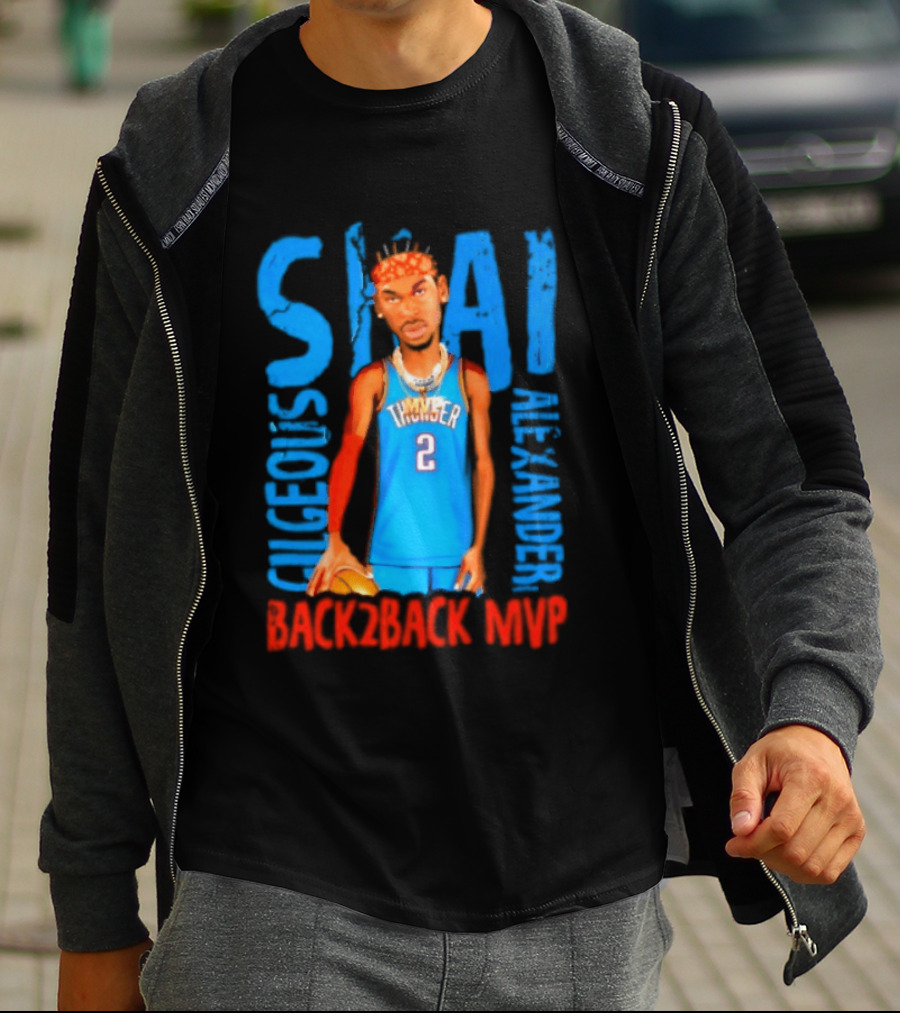 Shai Gilgeous Alexander Back 2 Back MVP Oklahoma City T-Shirt