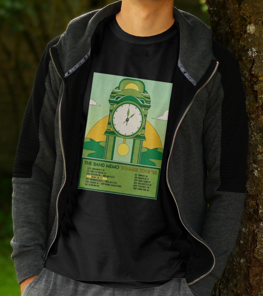 The Band Memo Summer Tour 2026 Amagansett King Of Prussia Boston Washington Missoula Portland Amherst Killington Woodstock Toronto Asbury Park T-Shirt