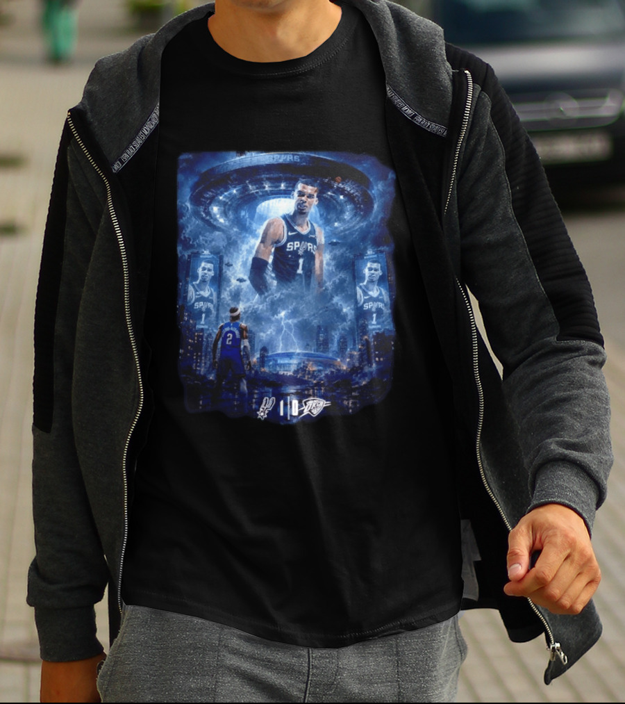 Victor Wembanyama Spurs Vs OKC Thunder Epic Double Overtime Showdown Game 1 T-Shirt