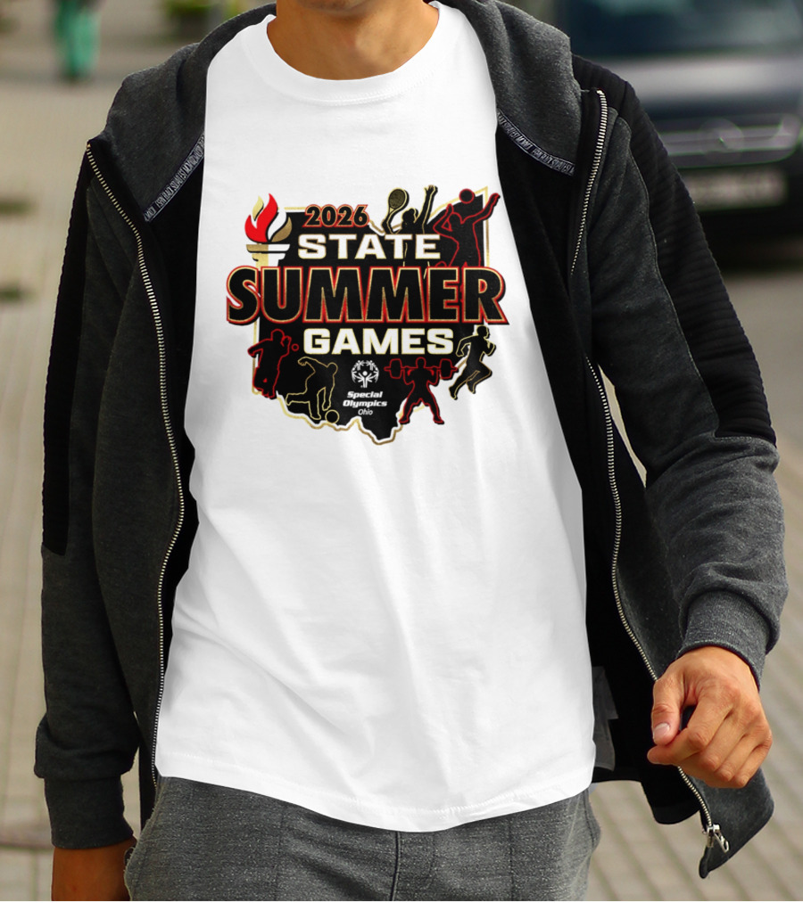 2026 State Summer Games Athletic Silhouettes And Torch T-Shirt