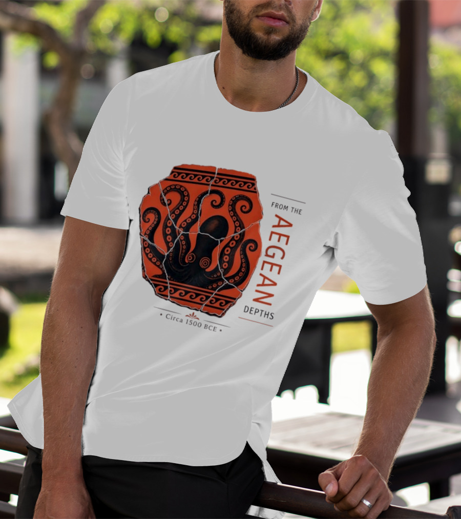 Ancient Aegean Octopus From The Aegean Depths Circa 1500 BCE T-Shirt
