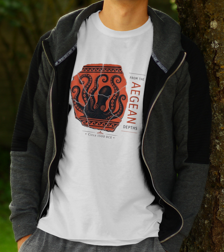 Ancient Aegean Octopus From The Aegean Depths Circa 1500 BCE T-Shirt