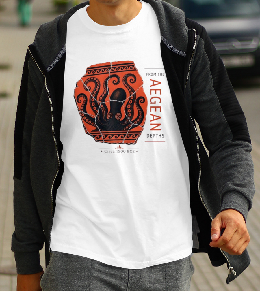 Ancient Aegean Octopus From The Aegean Depths Circa 1500 BCE T-Shirt