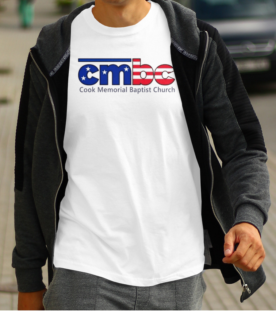 CMBC Cook Memorial Baptist Church Stars And Stripes US Flag T-Shirt
