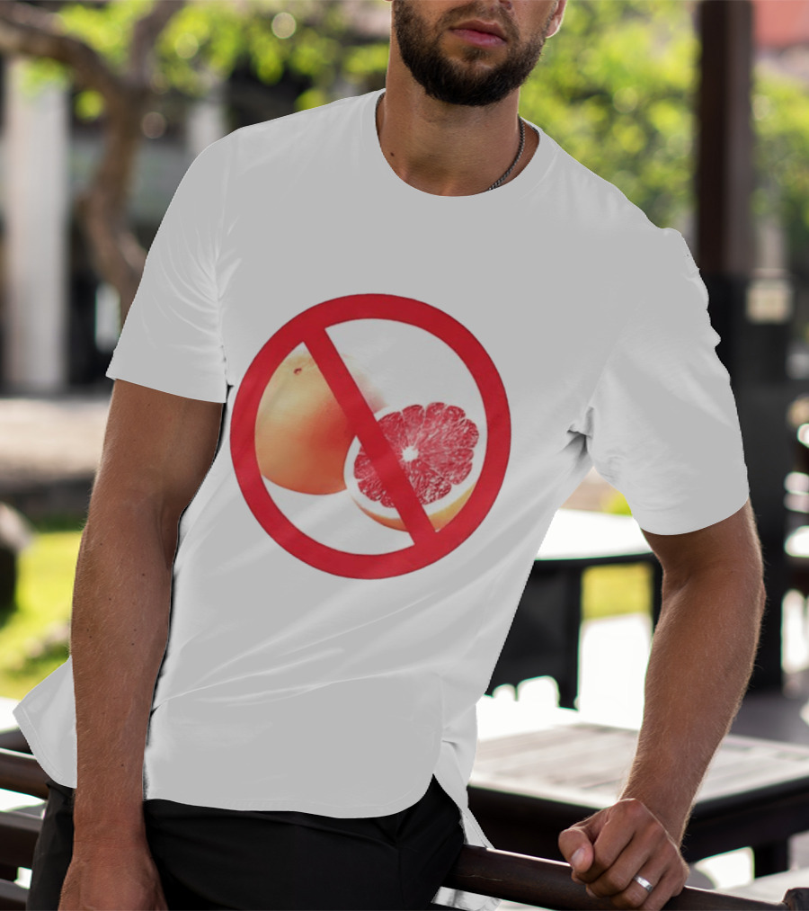 Grapefruit Prohibition Medical Alert Symbol Drug Interaction Caution T-Shirt
