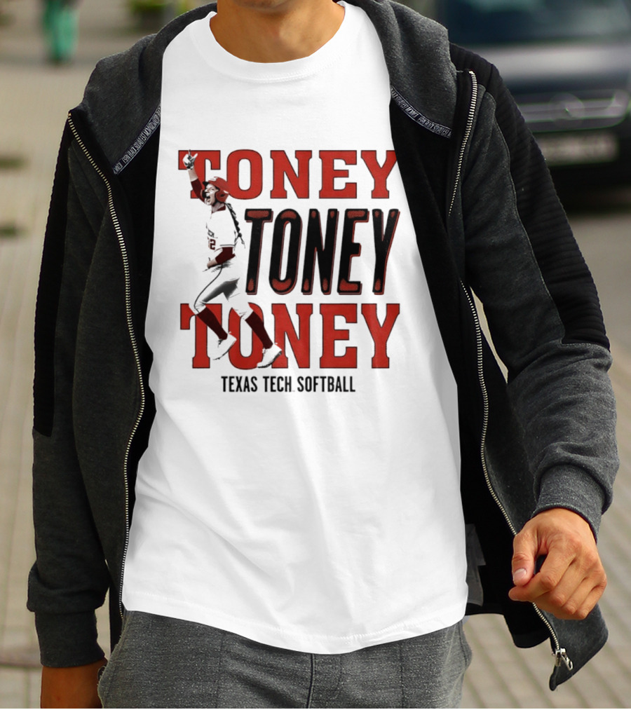 Toney Texas Tech Softball Player Victory Pose T-Shirt