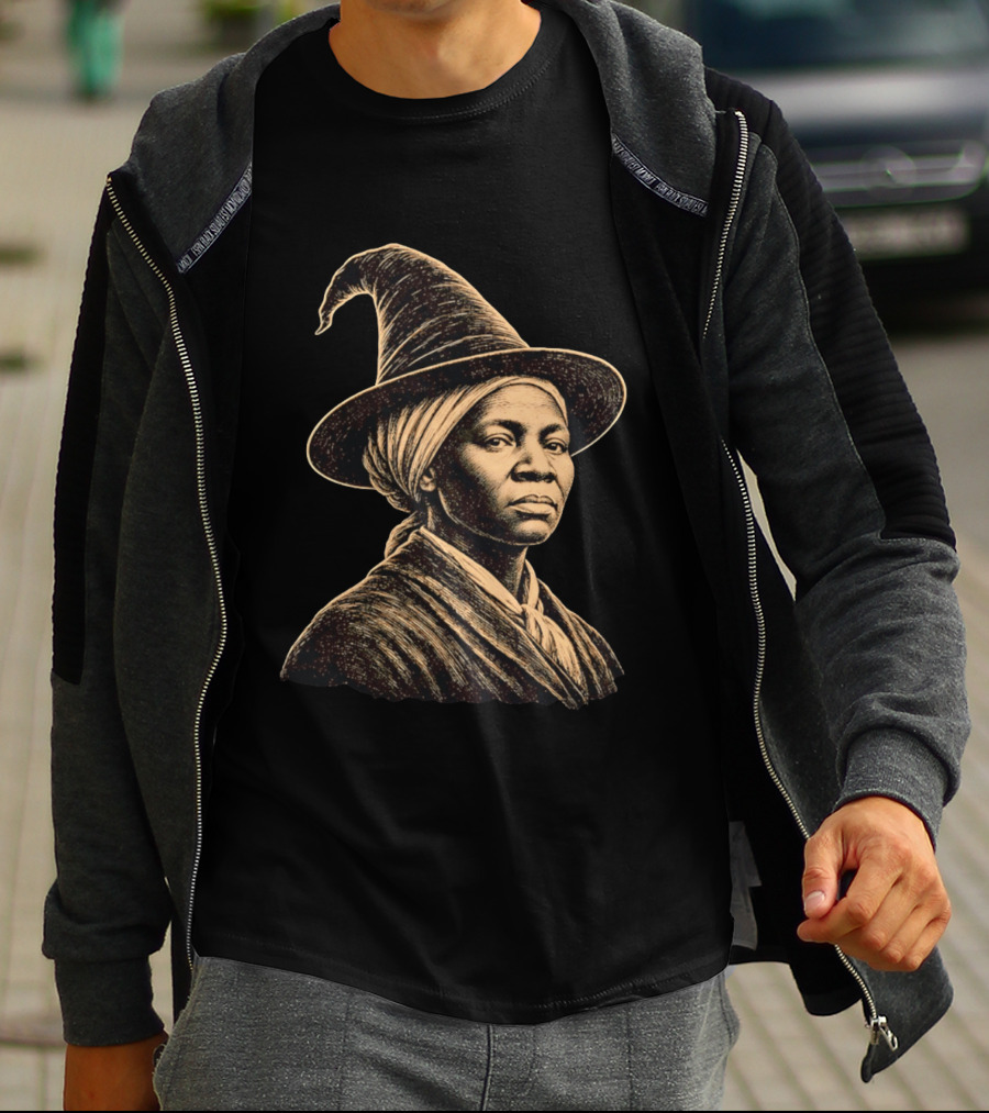 Wizard Hat Harriet Tubman Magic Historical Fusion T-Shirt