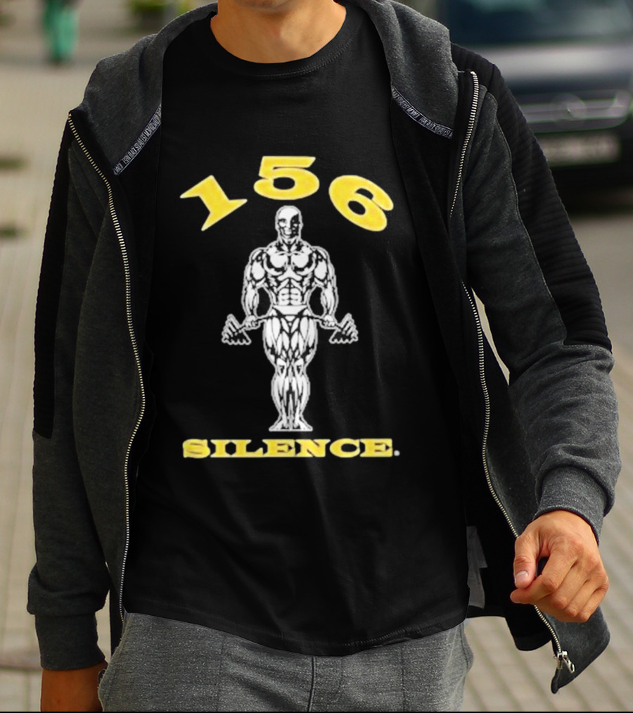 156 Silence Bodybuilder Icon Fitness Motivation T-Shirt