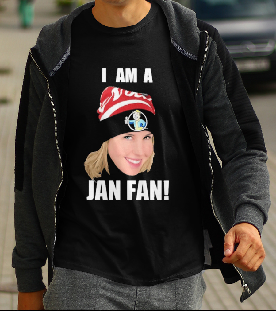 I Am A Jan Fan Face With Red Hat And Iconic Game T-Shirt