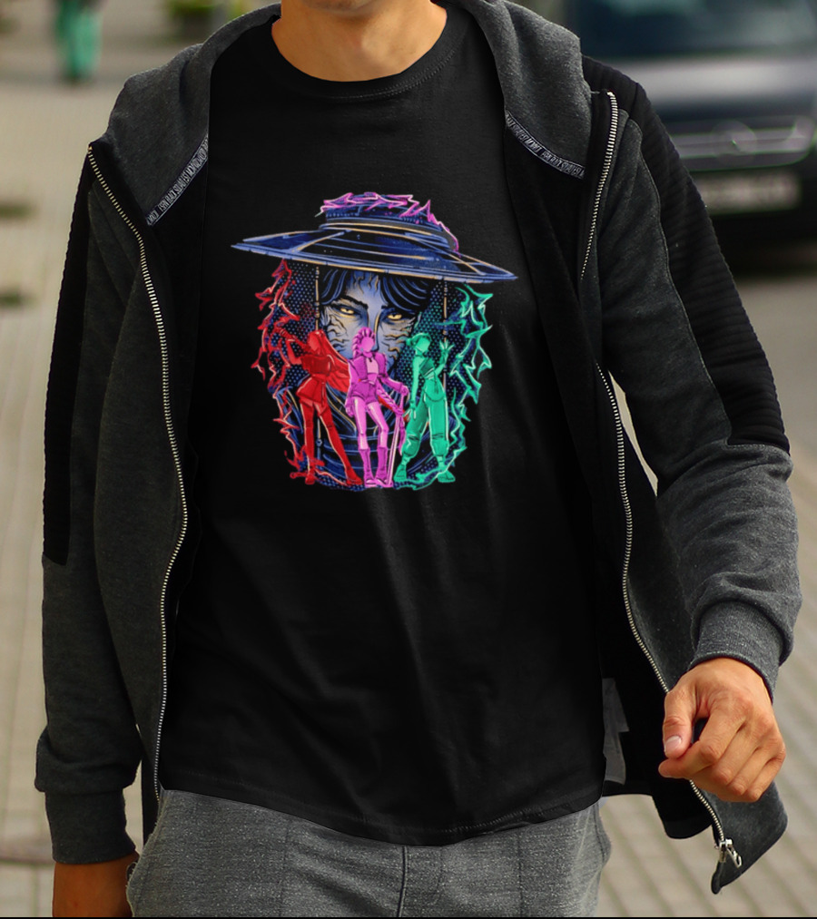 Original Hunt In Kpop Demon Huntrix Neon Warrior Trio T-Shirt