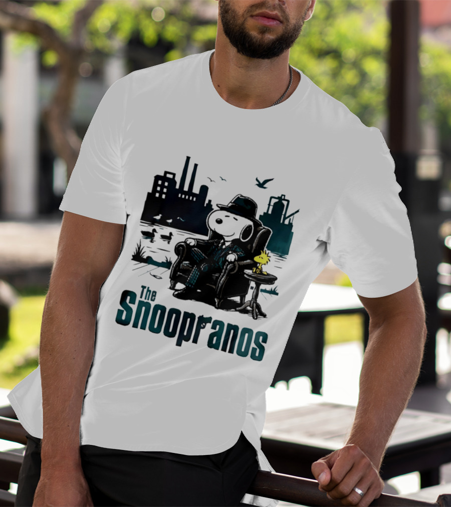 The Snoopranos Peanuts Snoopy Woodstock Mafia Scene T-Shirt