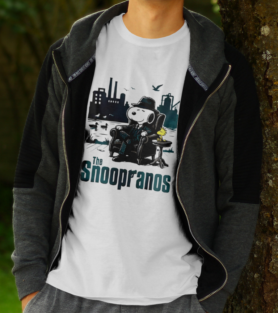 The Snoopranos Peanuts Snoopy Woodstock Mafia Scene T-Shirt
