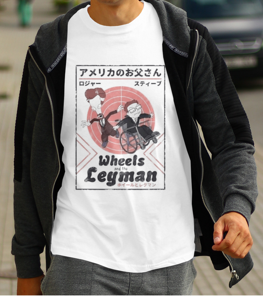 Wheels And The Legman Japanese Retro Style Characters T-Shirt