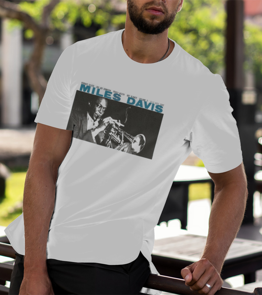 Miles Davis Volume 2 Jazz Horace Silver JJ Johnson Black And White Album Cover T-Shirt