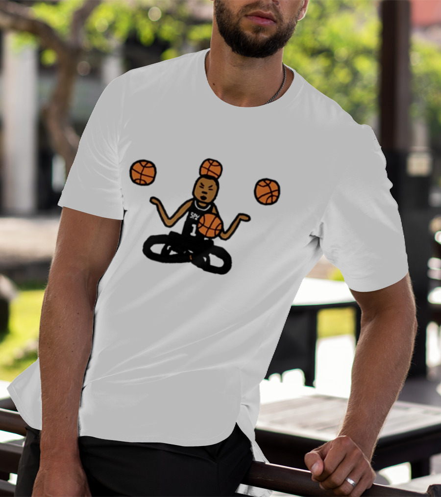 Monk Wemby Victor Wembanyama Juggling Basketballs San Antonio Spurs T-Shirt