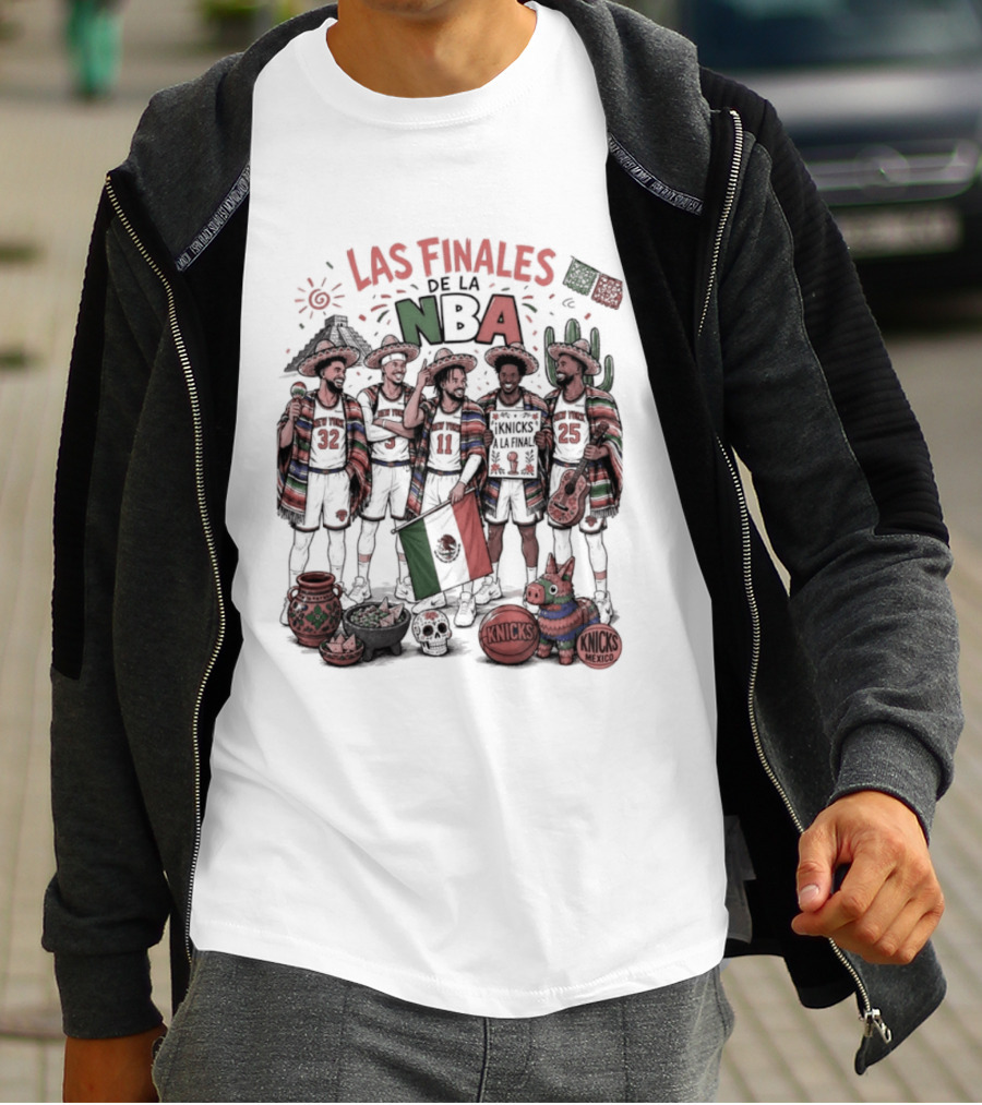 Las Finales De La NBA New York Knicks Mexico Heritage Celebration T-Shirt
