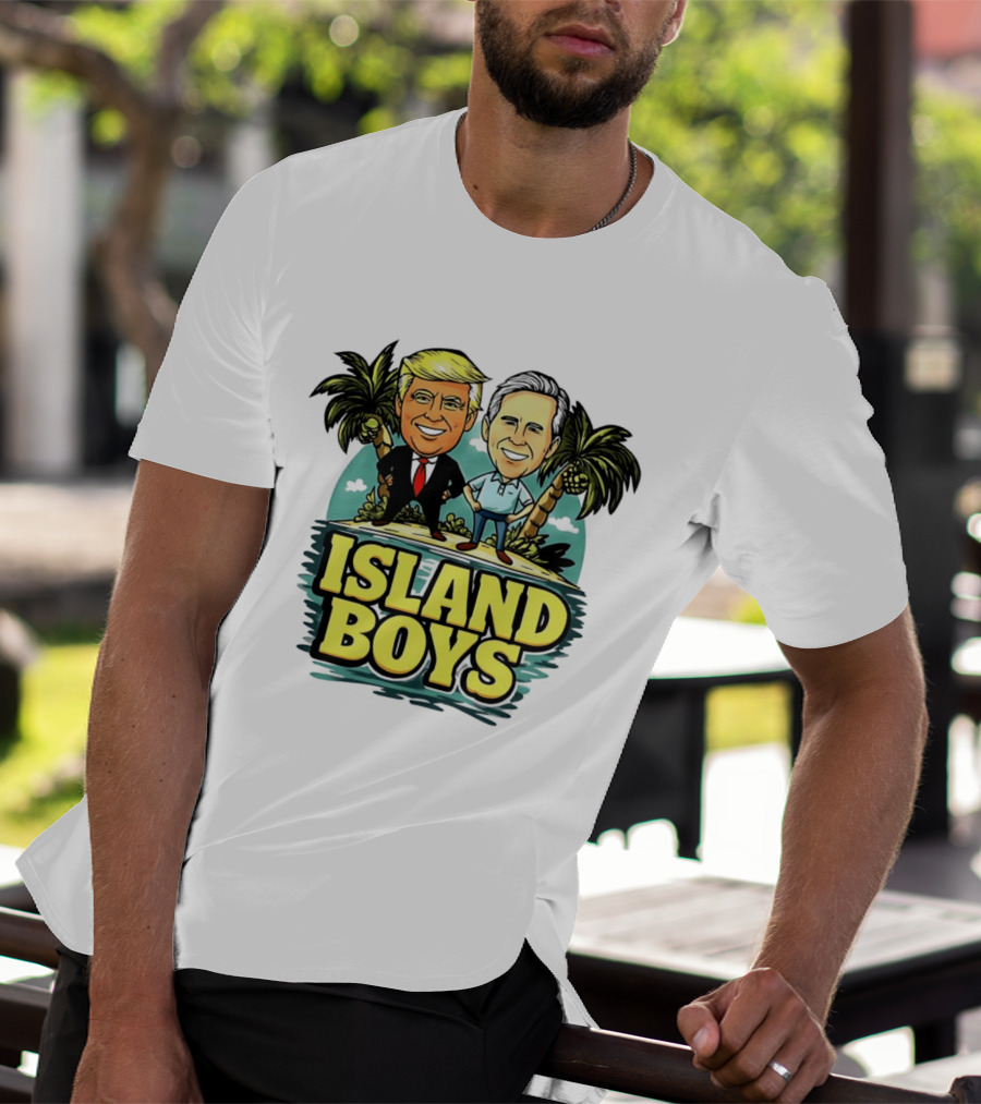 Donald Trump George W Bush Island Boys Presidents Palm Trees T-Shirt