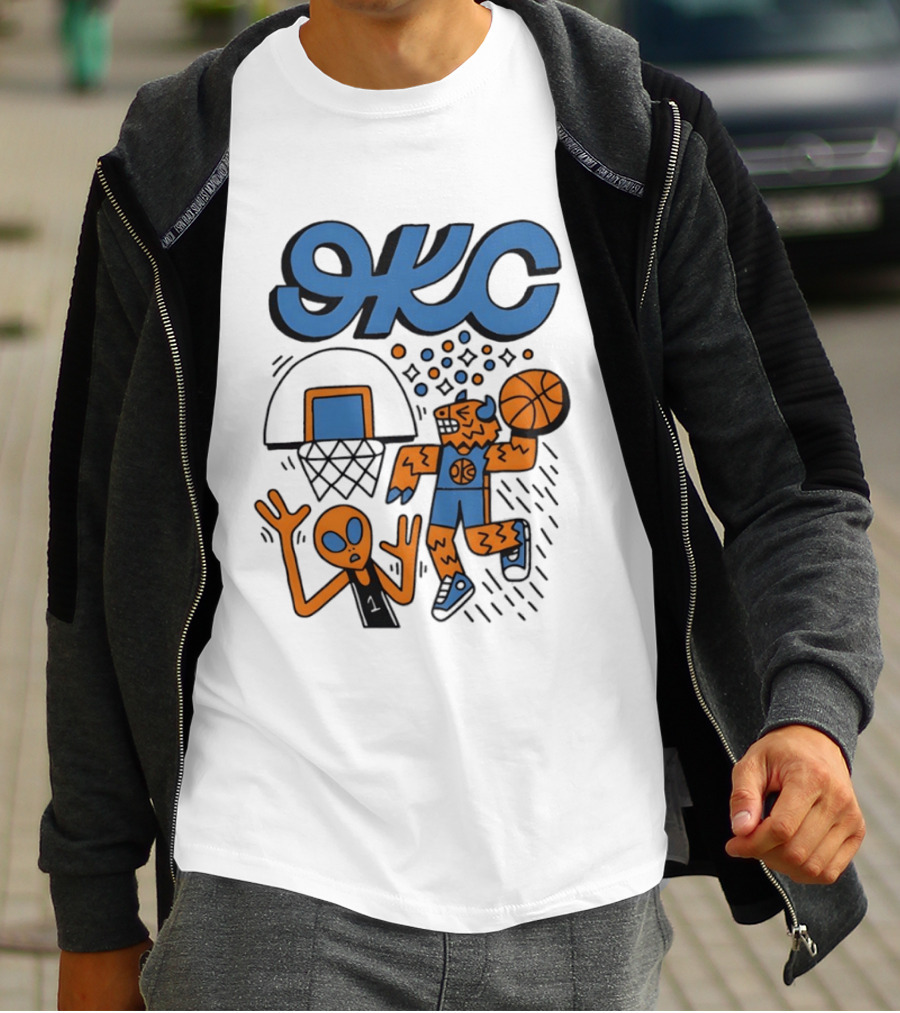 OKC Thunder Rumble Dunk Basketball T-Shirt