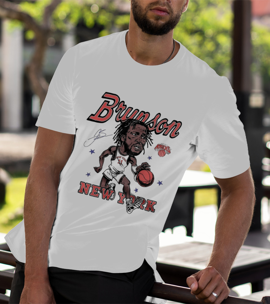 Brunson New York Knicks Basketball Caricature 2026 T-Shirt