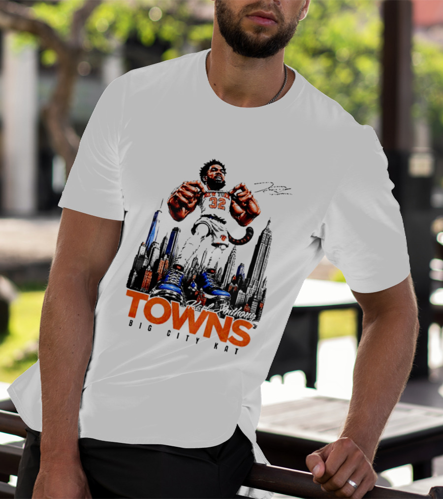 Karl Anthony Towns Big City Kat New York Knicks 32 T-Shirt