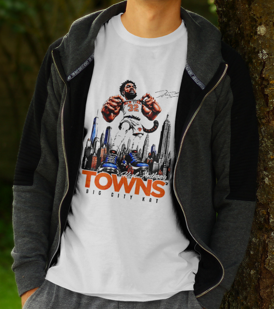 Karl Anthony Towns Big City Kat New York Knicks 32 T-Shirt