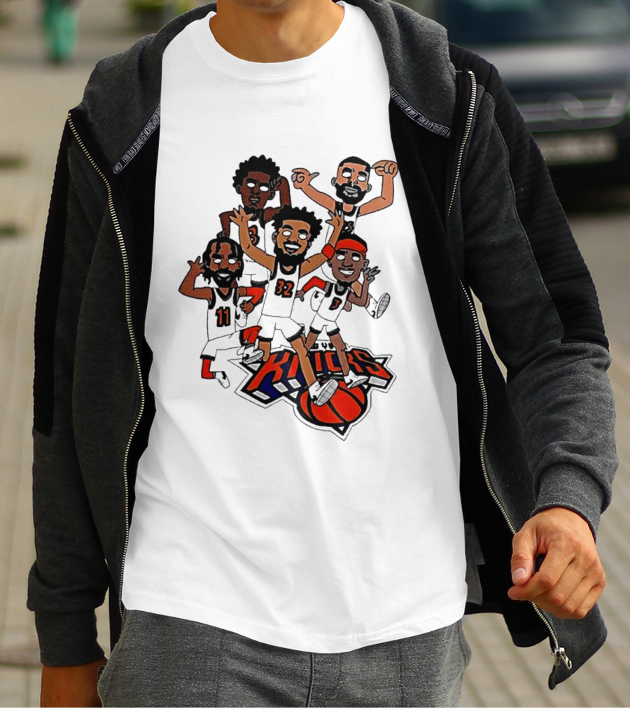Premiun New York Knicks Future Champs 2026 NBA Cartoon Players T-Shirt