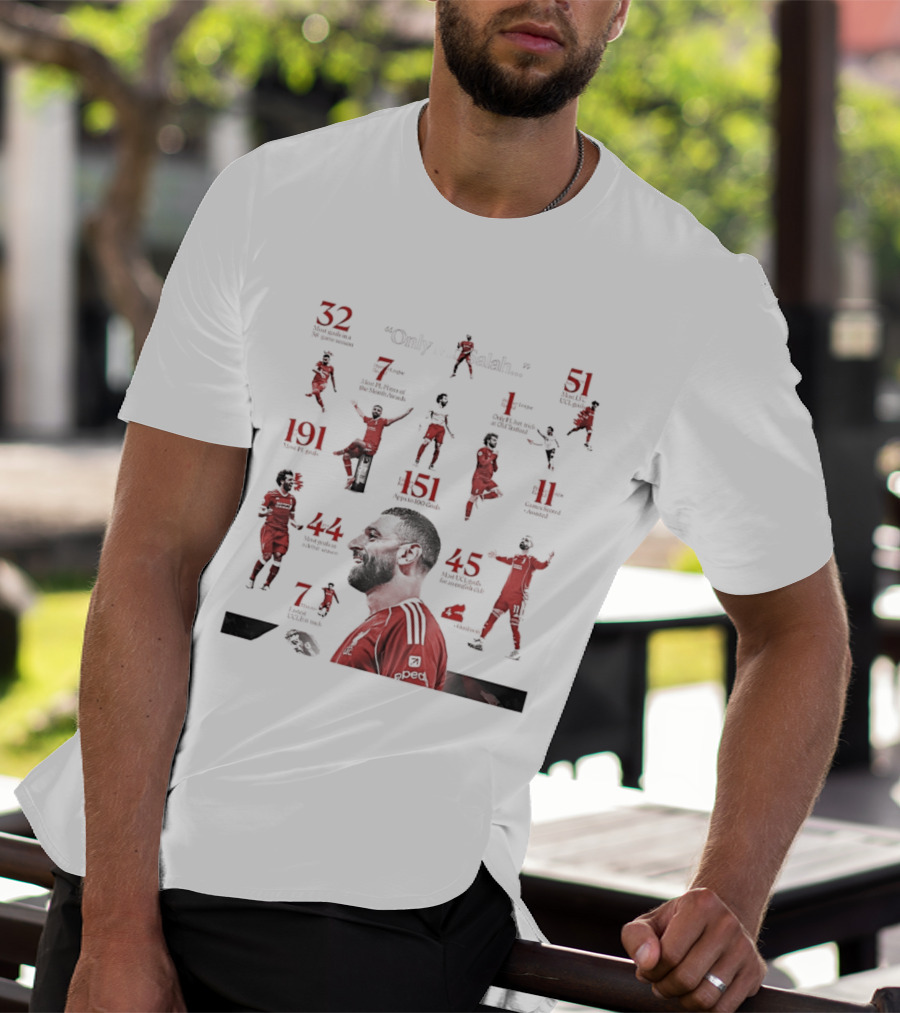 Mohamed Salah Liverpool FC Only IV League Goals Astonishing Records T-Shirt
