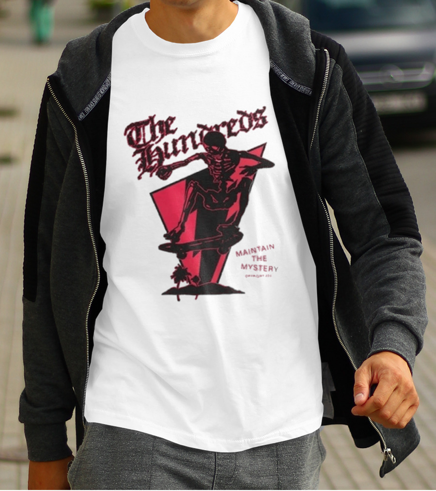 The Hundreds Skeleton Skateboarding Maintain The Mystery T-Shirt