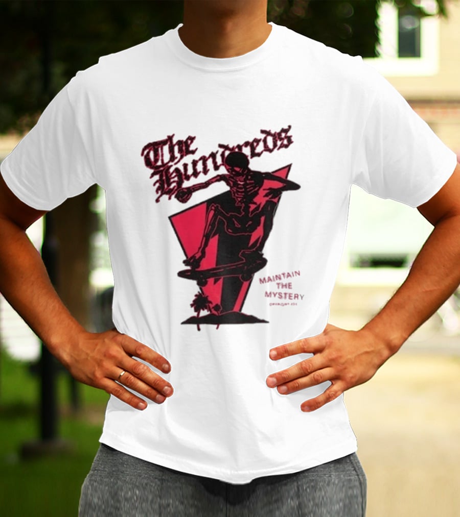 The Hundreds Skeleton Skateboarding Maintain The Mystery T-Shirt