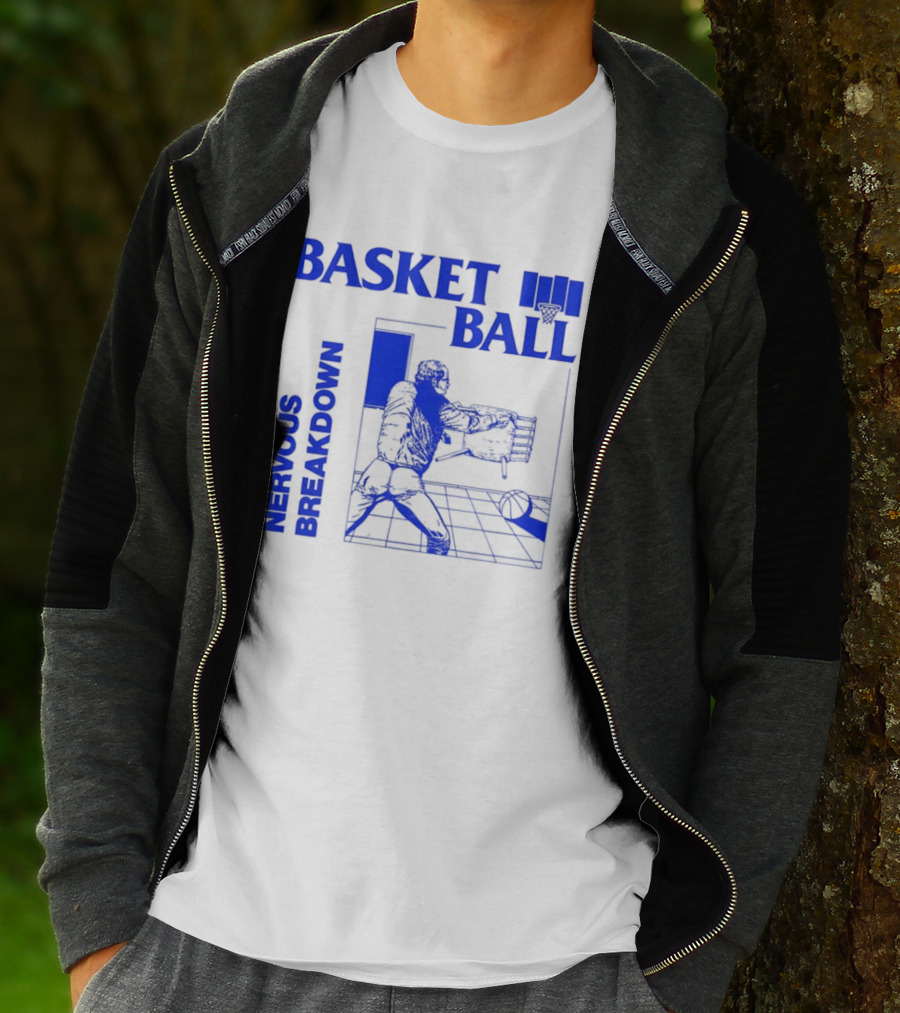 Basketball Nervous Breakdown Game Room Scene T-Shirt