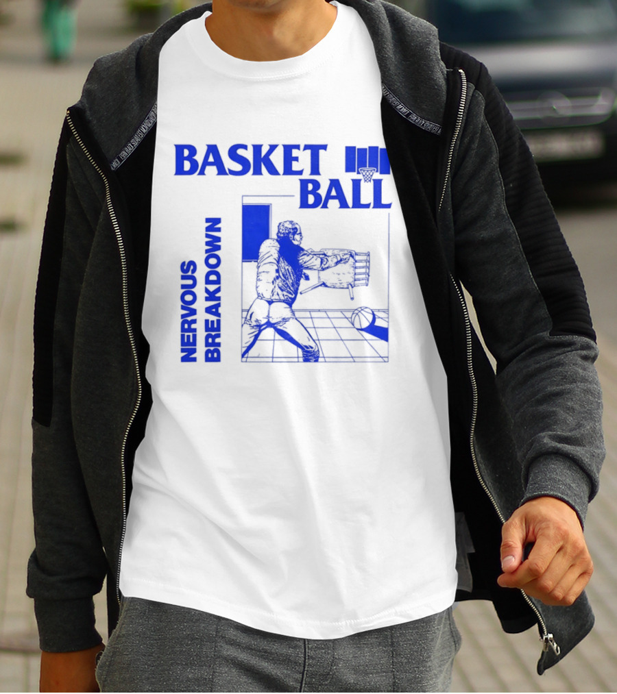 Basketball Nervous Breakdown Game Room Scene T-Shirt