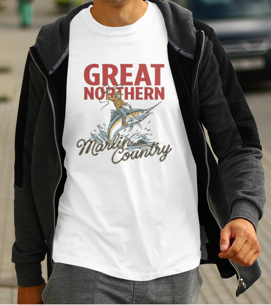 Great Northern Cowboy Riding Marlin Country Adventure T-Shirt