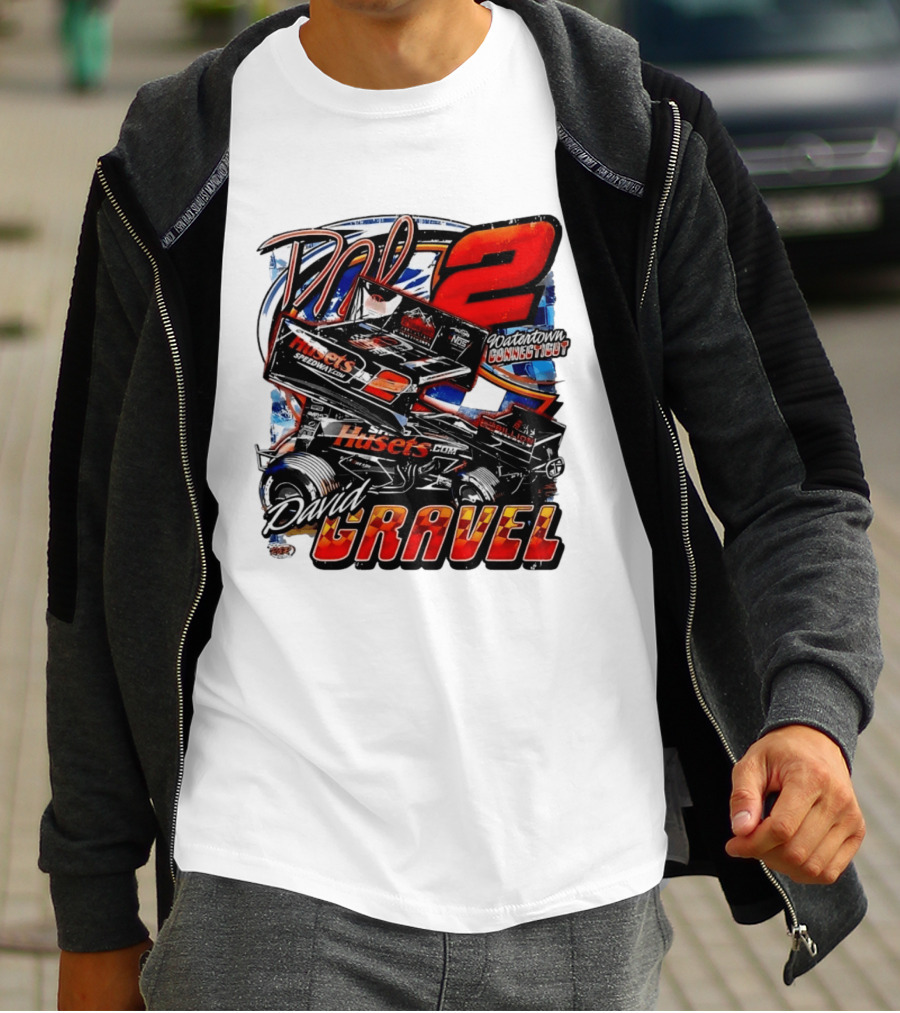 David Gravel Big Game Motorsports Sprint Car 2 Watertown Connecticut Huset's Speedway NOS T-Shirt